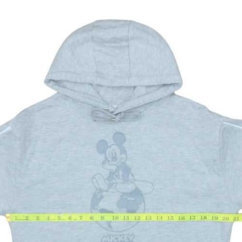 Disney Women Grey Mickey Mouse Organic Cotton Pullover Hoodie M