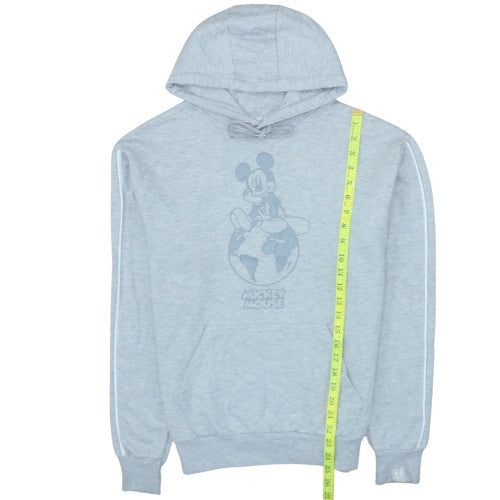 Disney Women Grey Mickey Mouse Organic Cotton Pullover Hoodie M