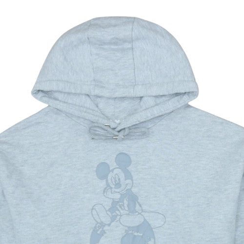 Disney Women Grey Mickey Mouse Organic Cotton Pullover Hoodie M