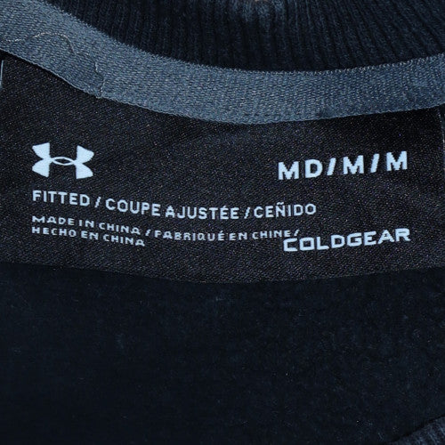 Under Armour Men's Black Medium Pullover Sweatshirt Crew Neck Fitted