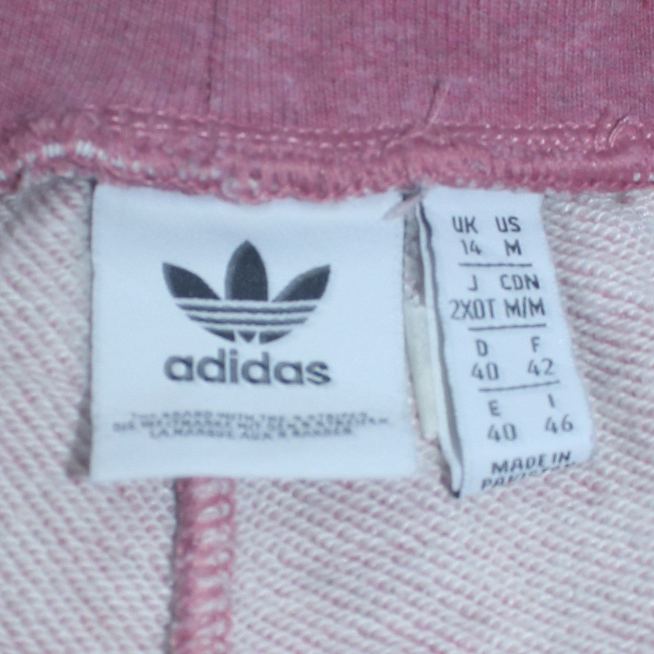 Adidas Womens Mauve Sweatpants Size 14 Jogger Style Cotton Blend