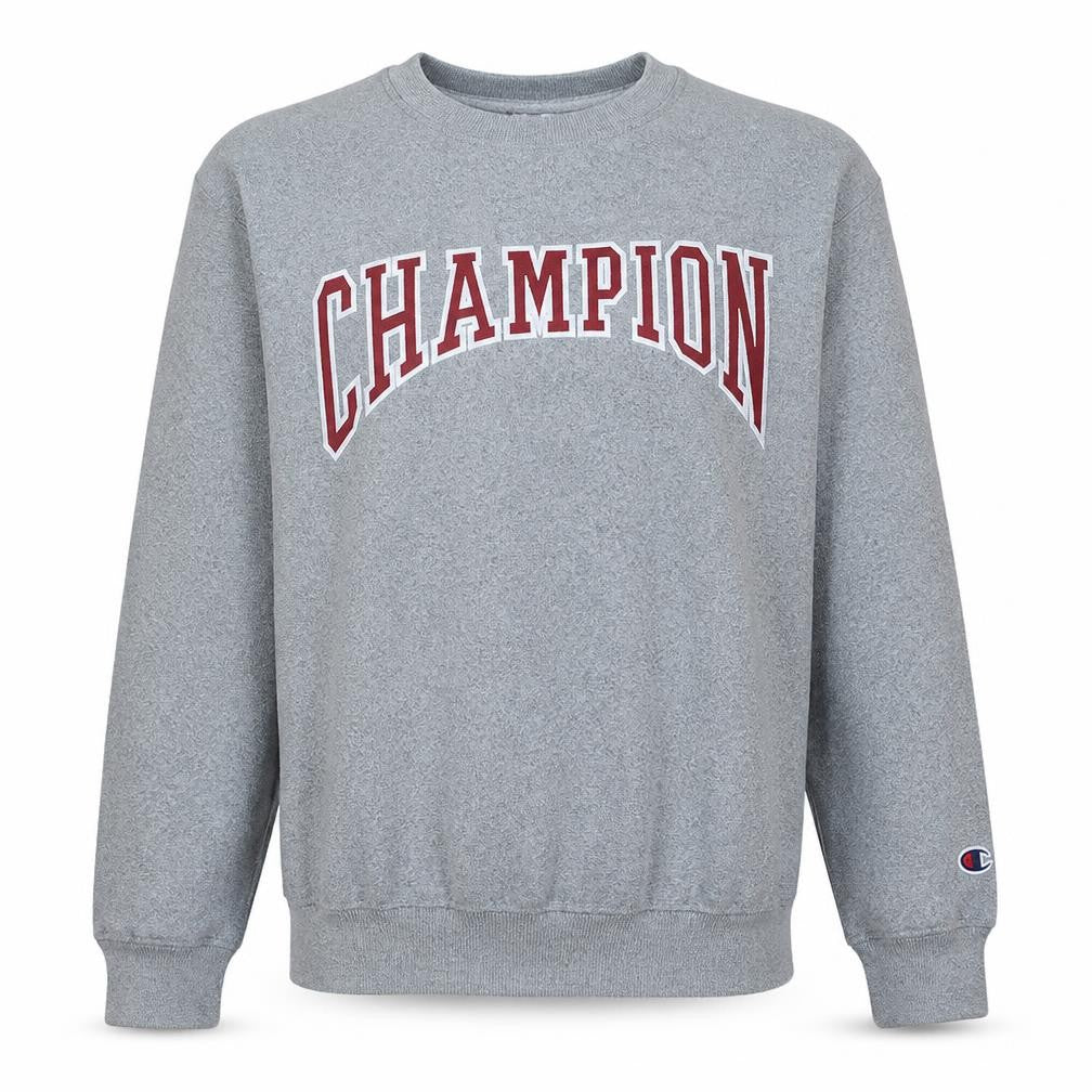 Champion Men's Grey Medium Pullover Sweatshirt Embroidered Logo