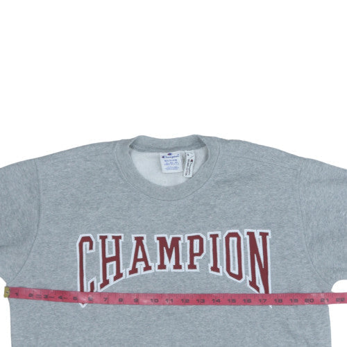 Champion Men's Grey Medium Pullover Sweatshirt Embroidered Logo