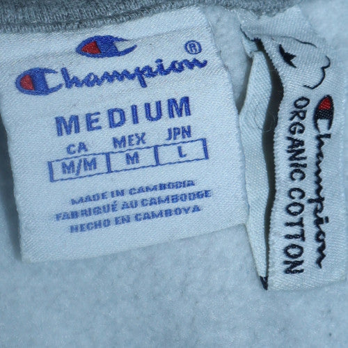 Champion Men's Grey Medium Pullover Sweatshirt Embroidered Logo