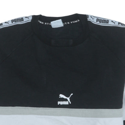 Additional view of Puma Men's Black Crew Neck Logo Sweatshirt, size M