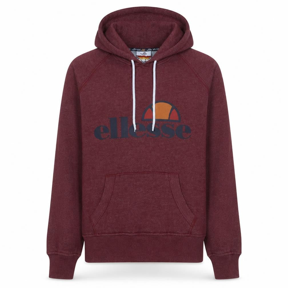 Ellesse Men's Red Pullover Hoodie XS Fleece Logo Sportswear