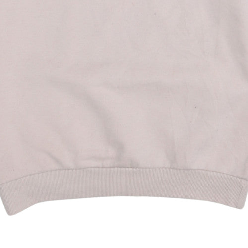 FILA Womens Beige Small Pullover Sweatshirt Classic Logo Cotton Blend