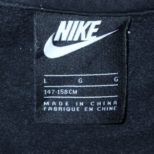 Nike Boys Black Full Zip Hoodie L 147-158cm Cozy Fleece Sweatshirt