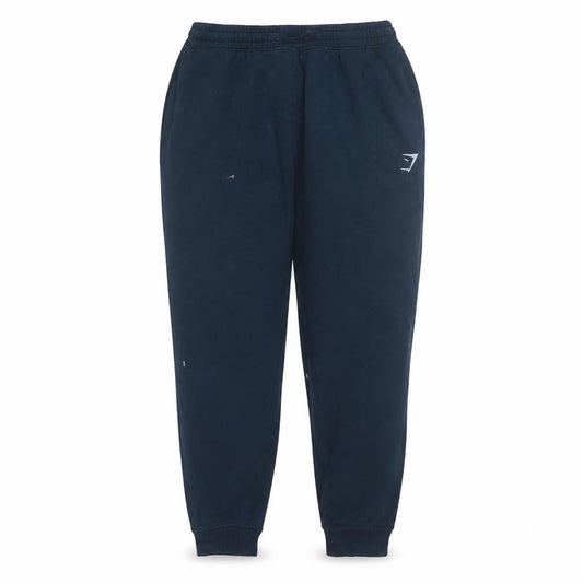 Gymshark Men Navy Sweatpants L Relaxed Fit Elastic Waist