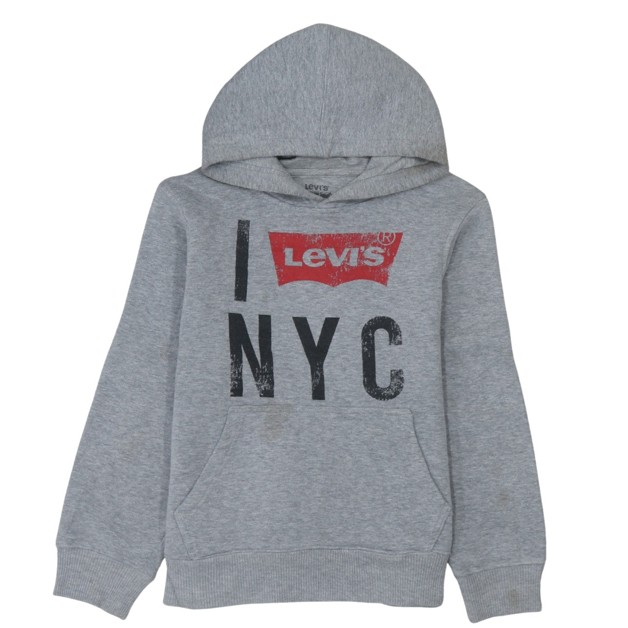 Levi's Womens Grey Graphic Hoodie Large 16-18 Pullover Sweatshirt