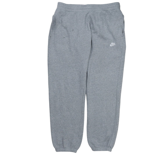 Nike Men's Grey Fleece Sweatpants L Regular Fit Casual Joggers
