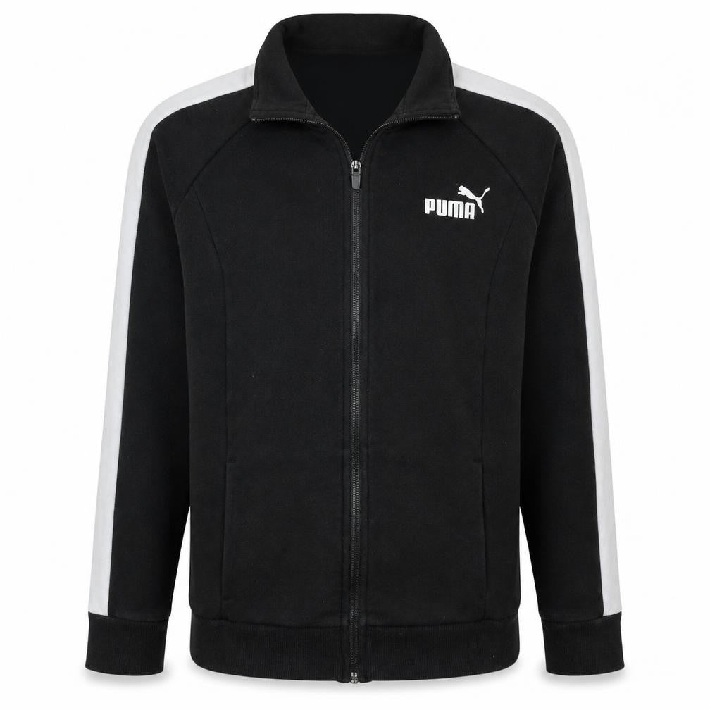 Puma Men's Black Full Zip Fleece Sweatshirt Size M