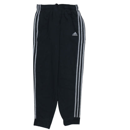 Additional front view of Adidas boys’ black jogger trousers 13-14 years elastic waist fleece