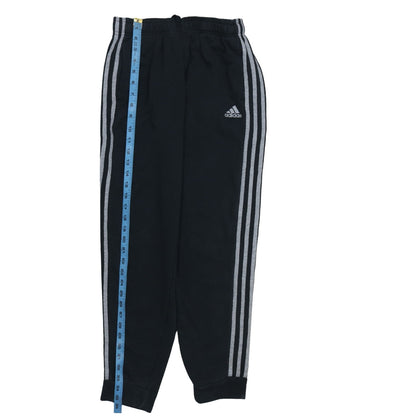 Back view of Adidas boys’ black jogger trousers 13-14 years elastic waist fleece