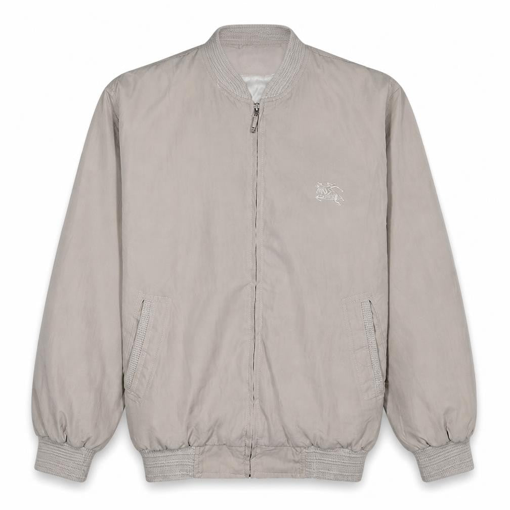 GueZhiTing Men's Beige L Bomber Jacket Lightweight Polyester