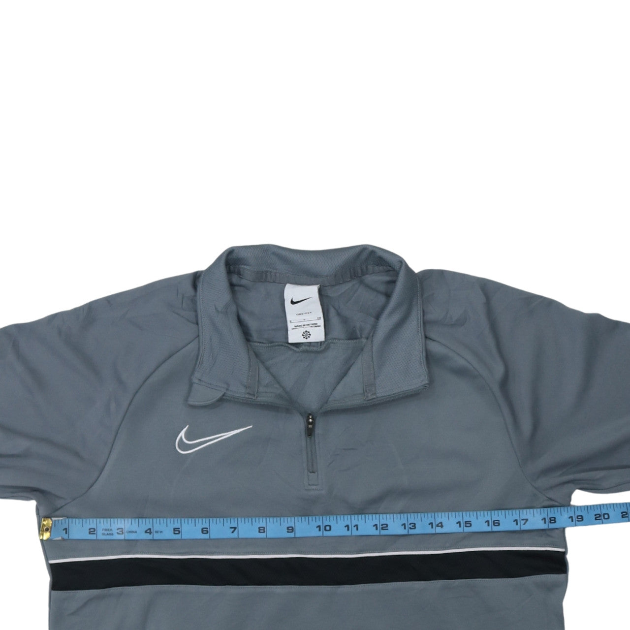 Nike Men's Grey 1/4 Zip Dri-Fit Long Sleeve Sports Sweatshirt Size S