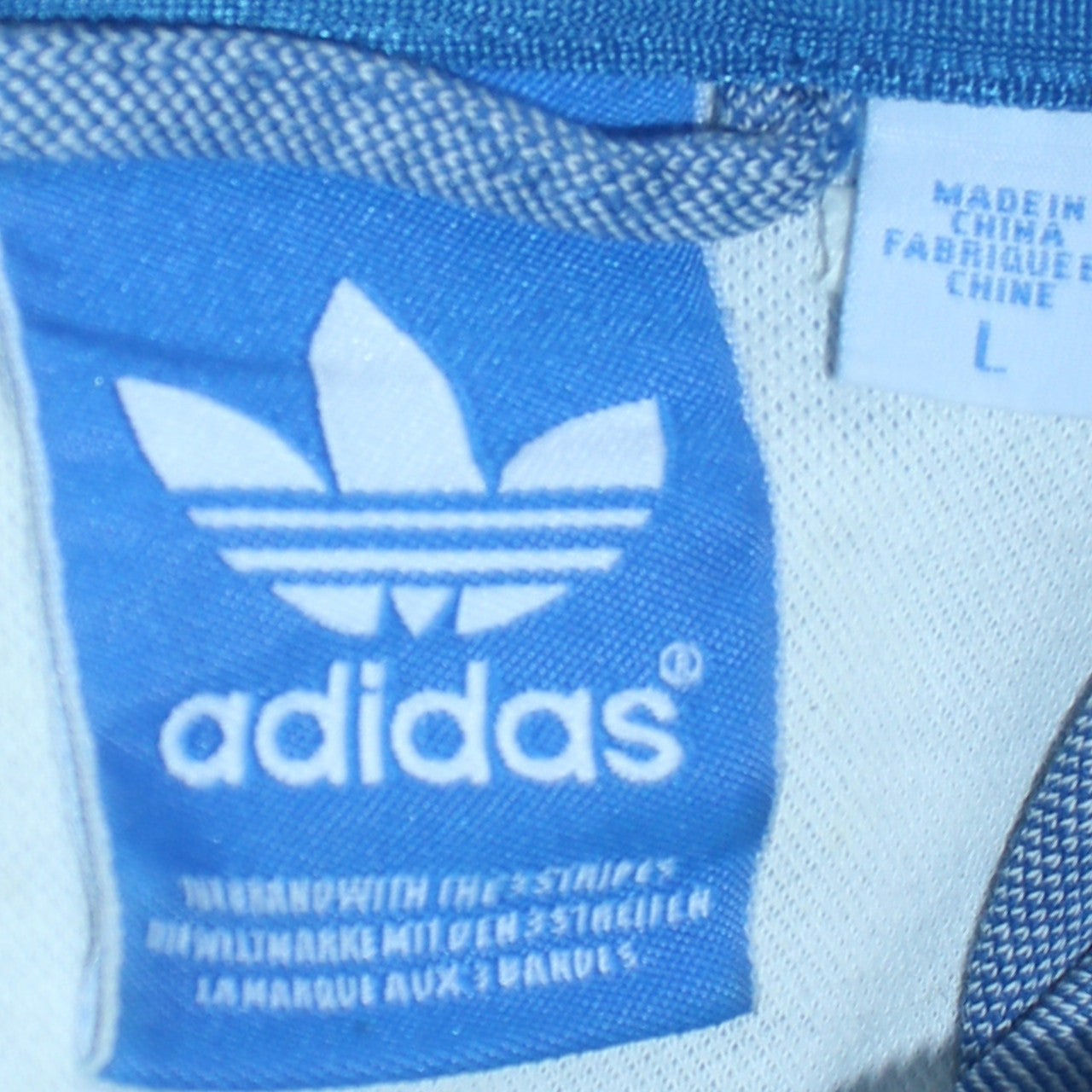 Adidas Men's Blue Full Zip Retro Sports Sweatshirt Size L