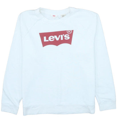 Levi's Women's White Crew Neck Pullover Sweatshirt M