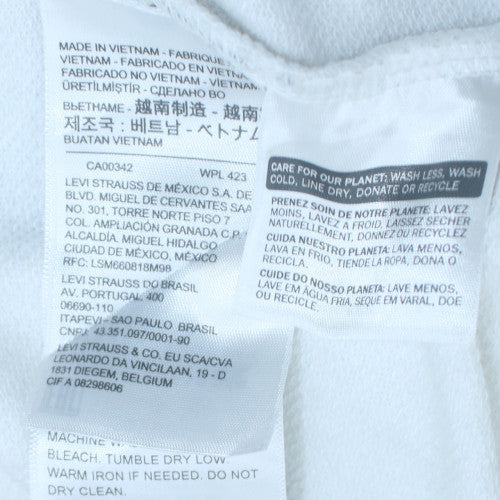 Levi's Women's White Crew Neck Pullover Sweatshirt M