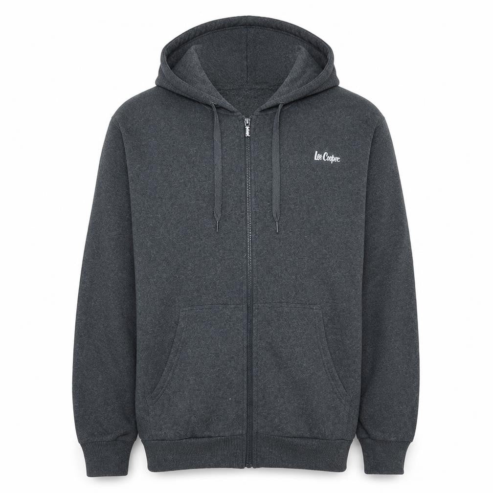 Lee Cooper Men's Grey Full Zip Hoodie Size M
