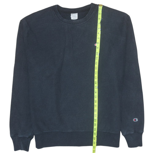 Champion Men’s Black Pullover Sweatshirt Large Crew Neck Classic Fit