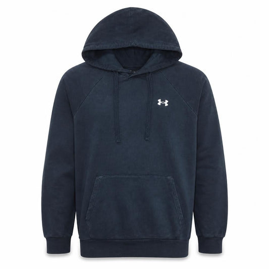 Under Armour Men’s Black Pullover Hoodie L Relaxed Fit Fleece