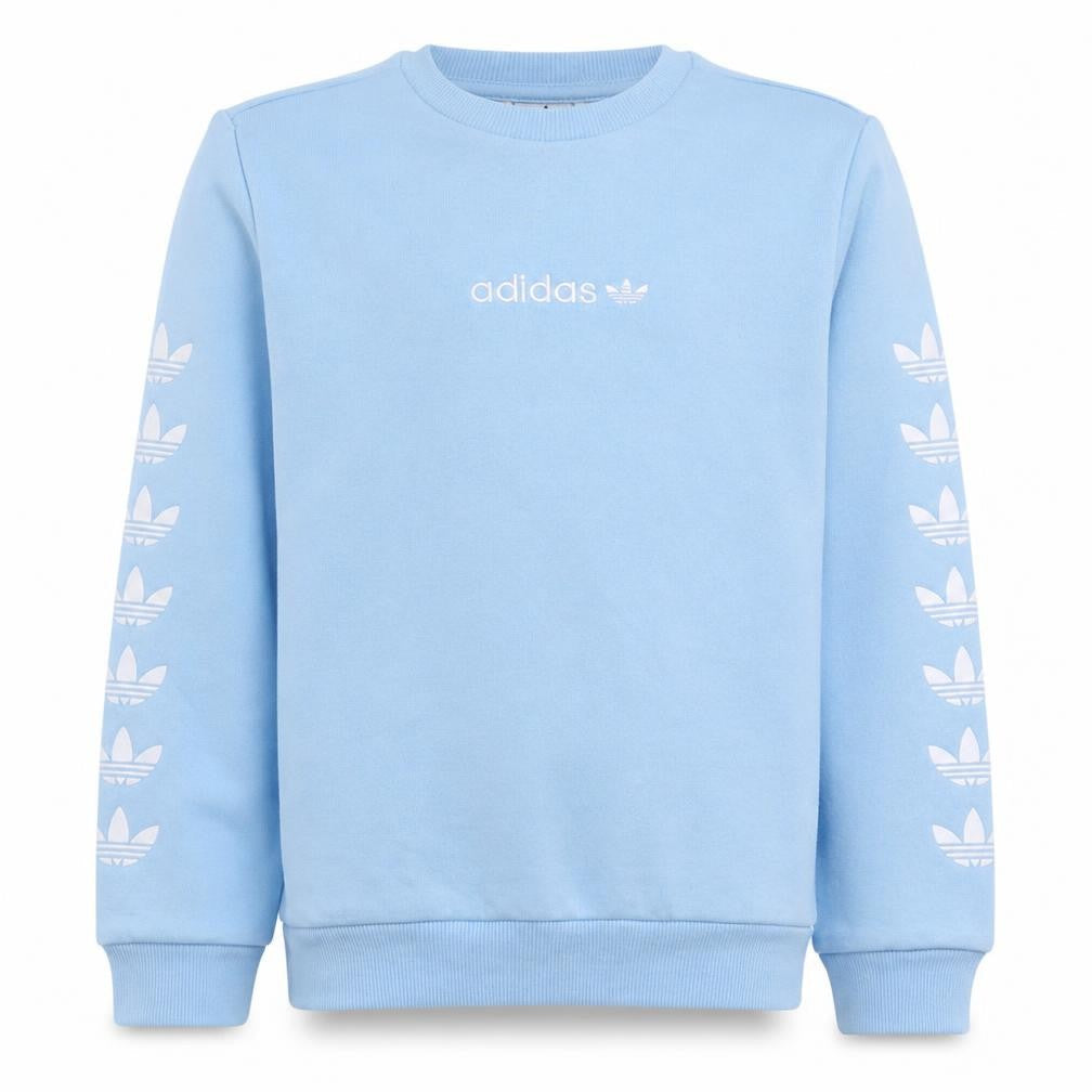 Adidas Girls Blue Crew Neck Pullover Sweatshirt Size 11-12 Years