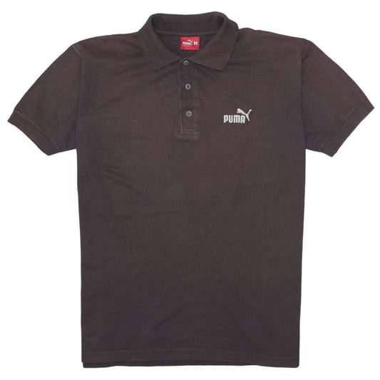 Puma Men's Brown Cotton Polo Shirt M Short Sleeve Sportswear