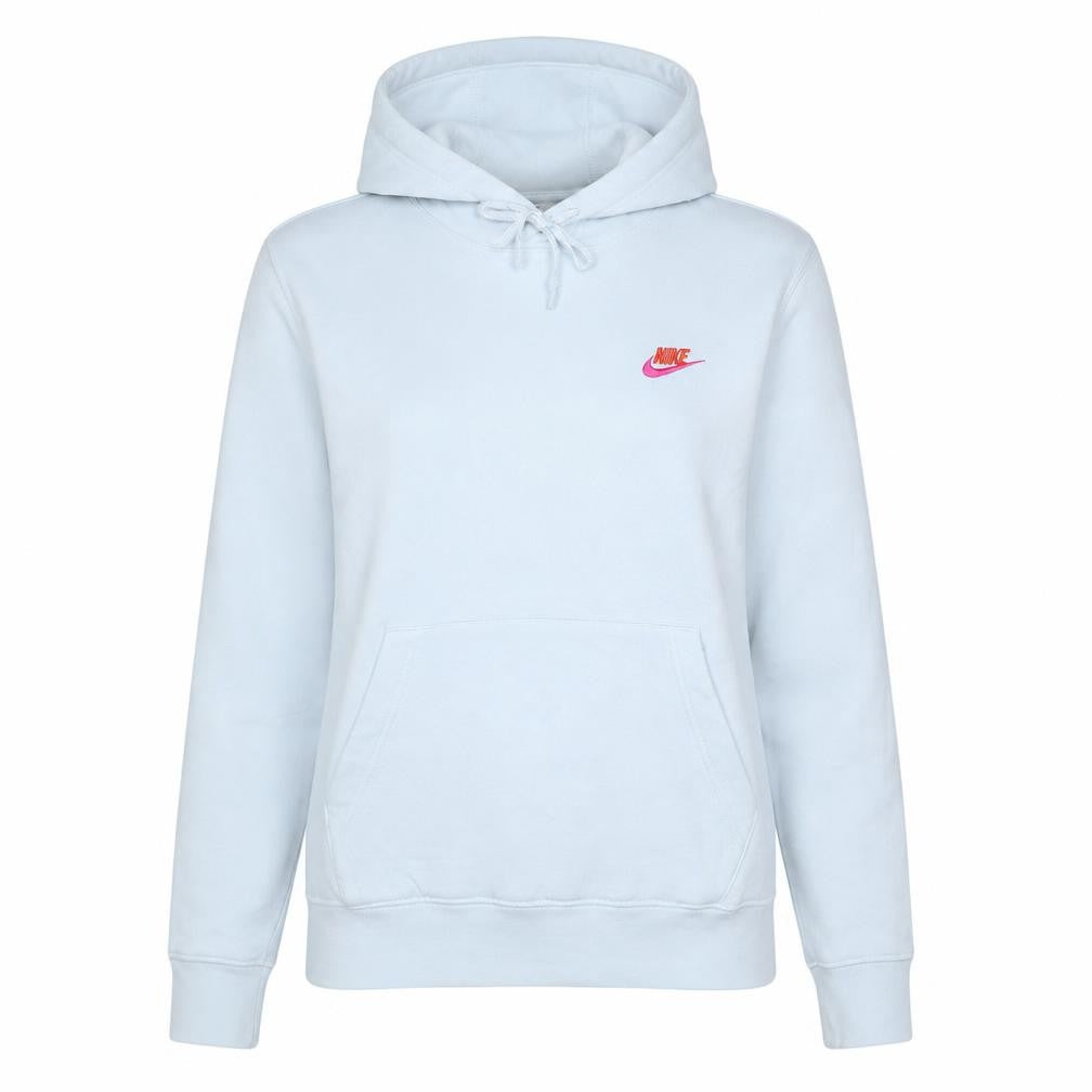 Nike Womens White Medium Pullover Hoodie Cotton Blend Casual