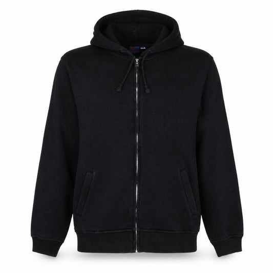 Lonsdale Mens Black Full Zip Hoodie Size L Fleece Sportswear