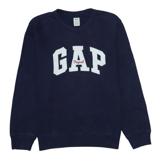 GAP Men's Blue Logo Pullover Sweatshirt L Regular Fit