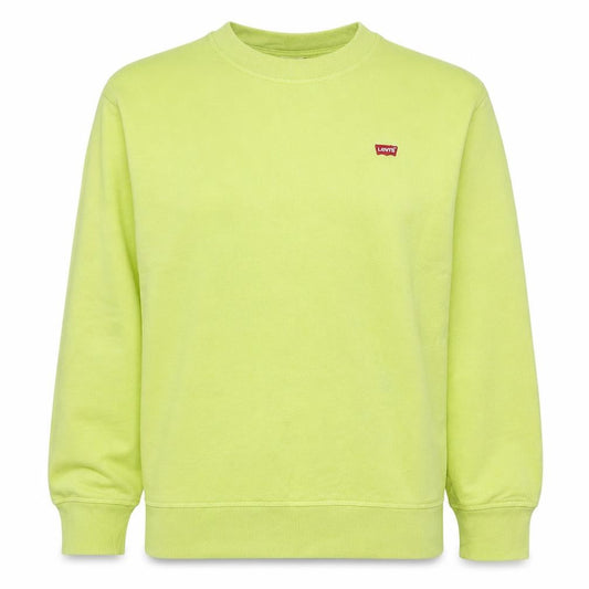 Levi's Womens Yellow Logo Crew Neck Pullover Sweatshirt Size M