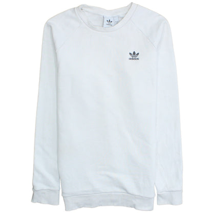 Additional front view of Adidas Men's White Crew Neck Pullover Sweatshirt, size M