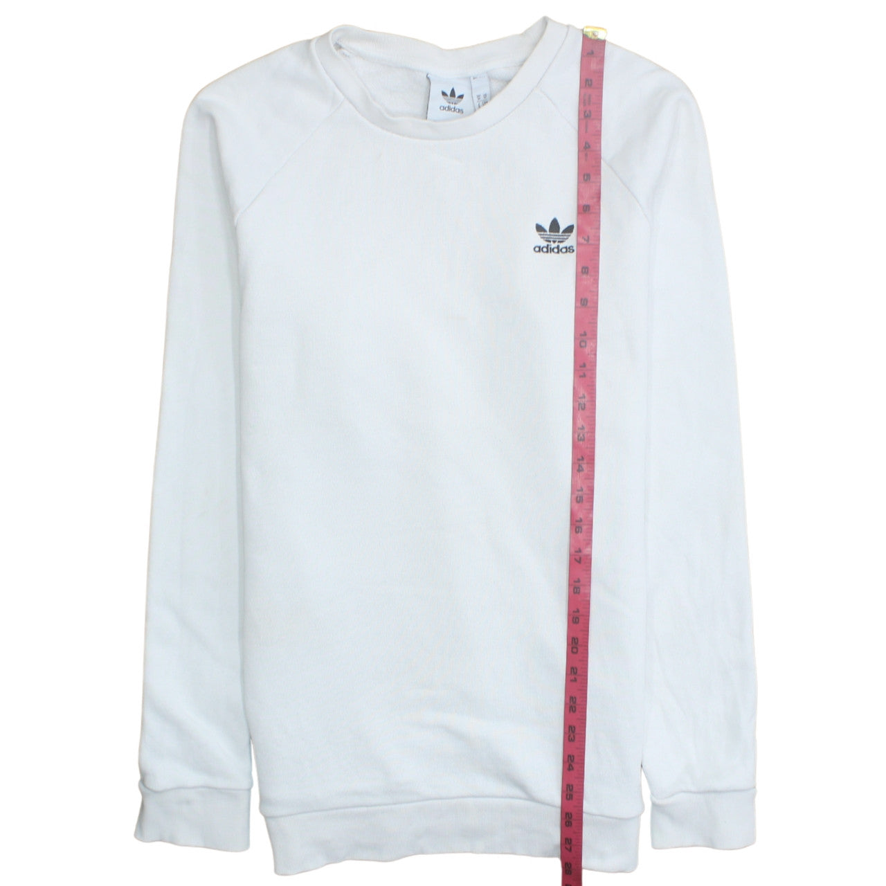 Adidas Men's White Crew Neck Pullover Sweatshirt Size M