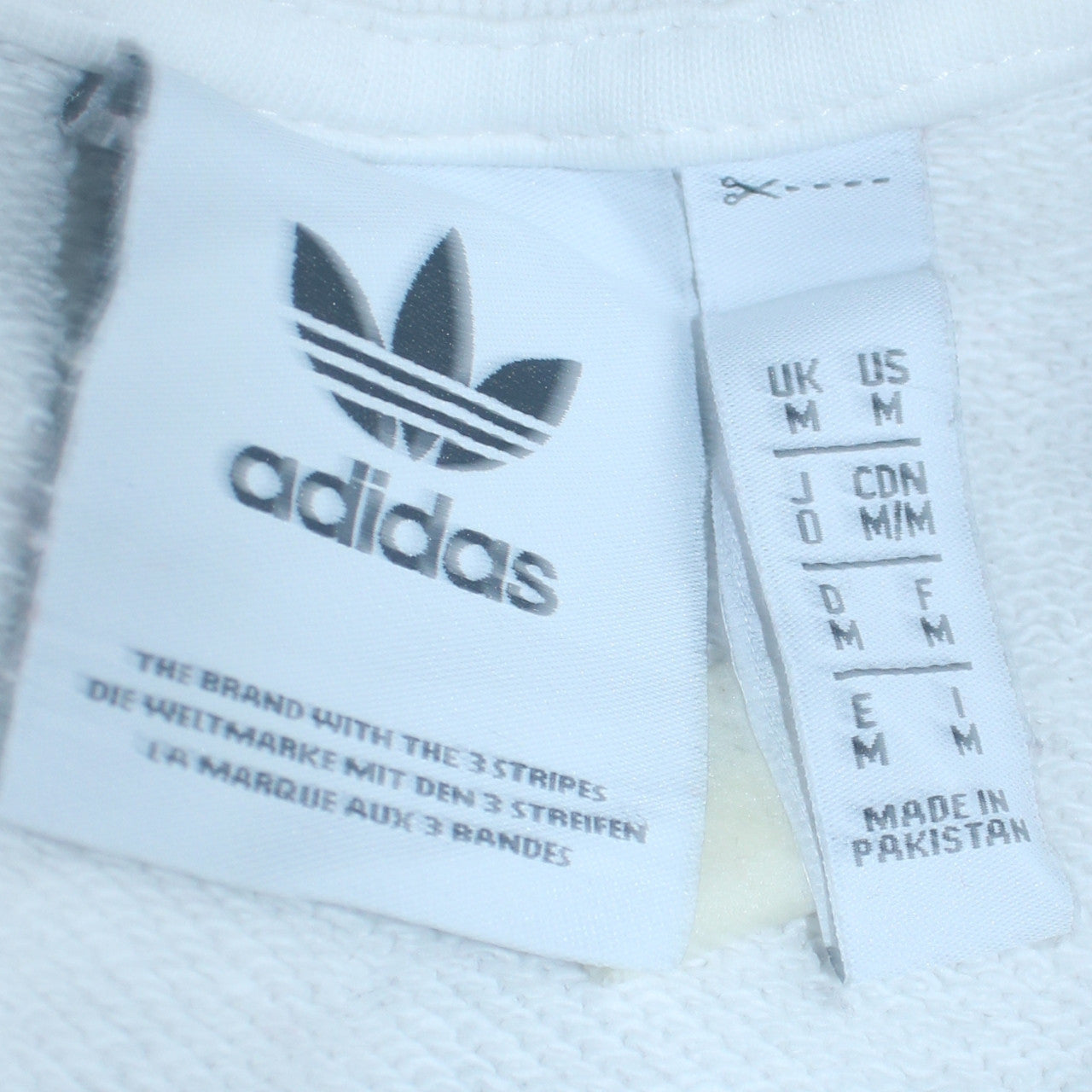 Adidas Men's White Crew Neck Pullover Sweatshirt Size M