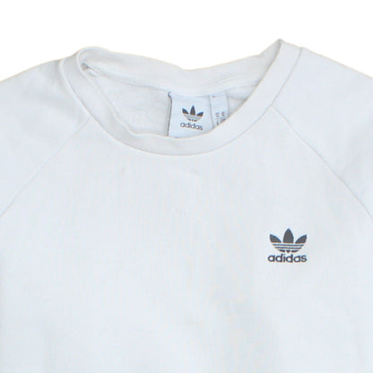 Additional view of Adidas Men's White Crew Neck Pullover Sweatshirt, size M