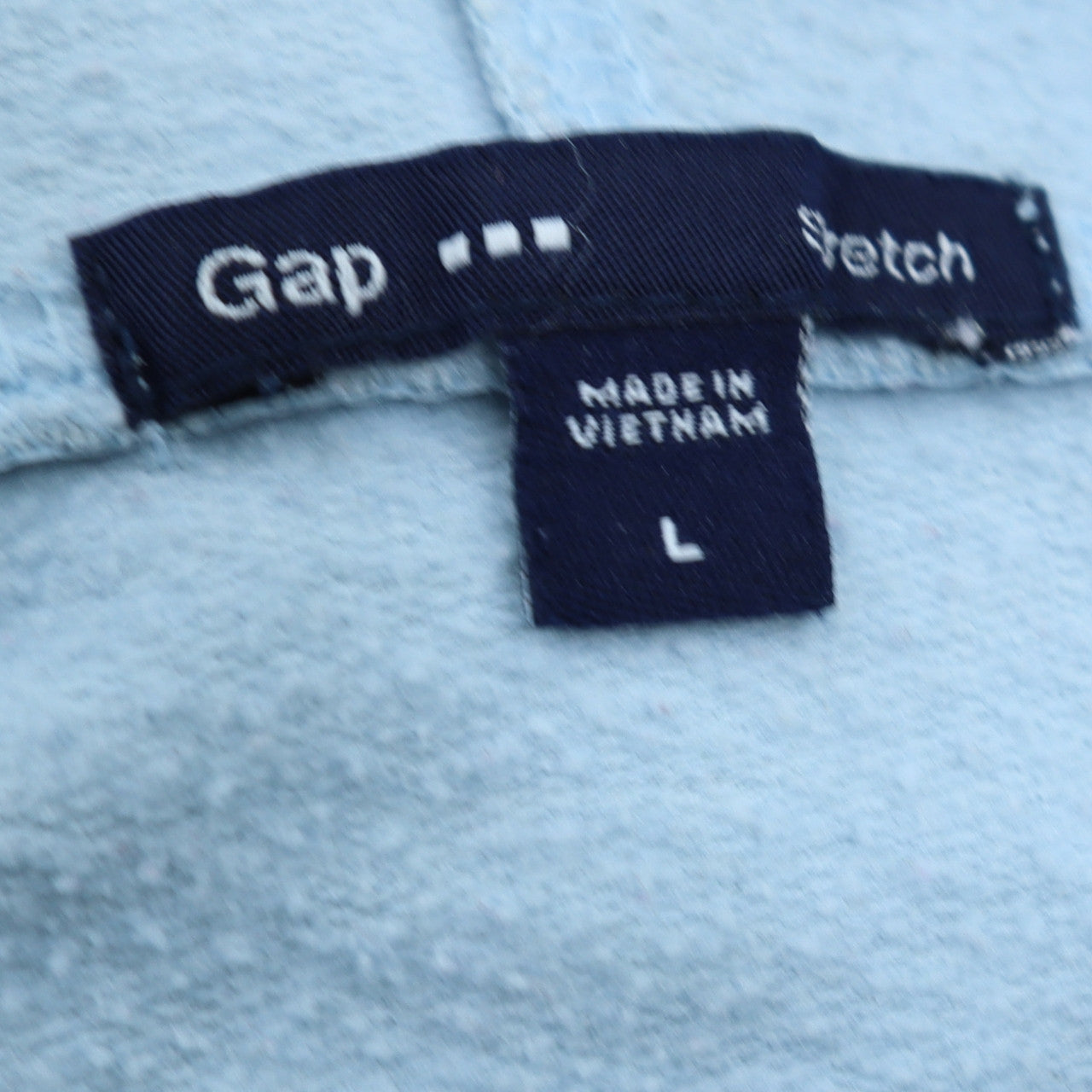 GAP Women Blue Pullover Hoodie Size L Cotton Blend Stretch Casual