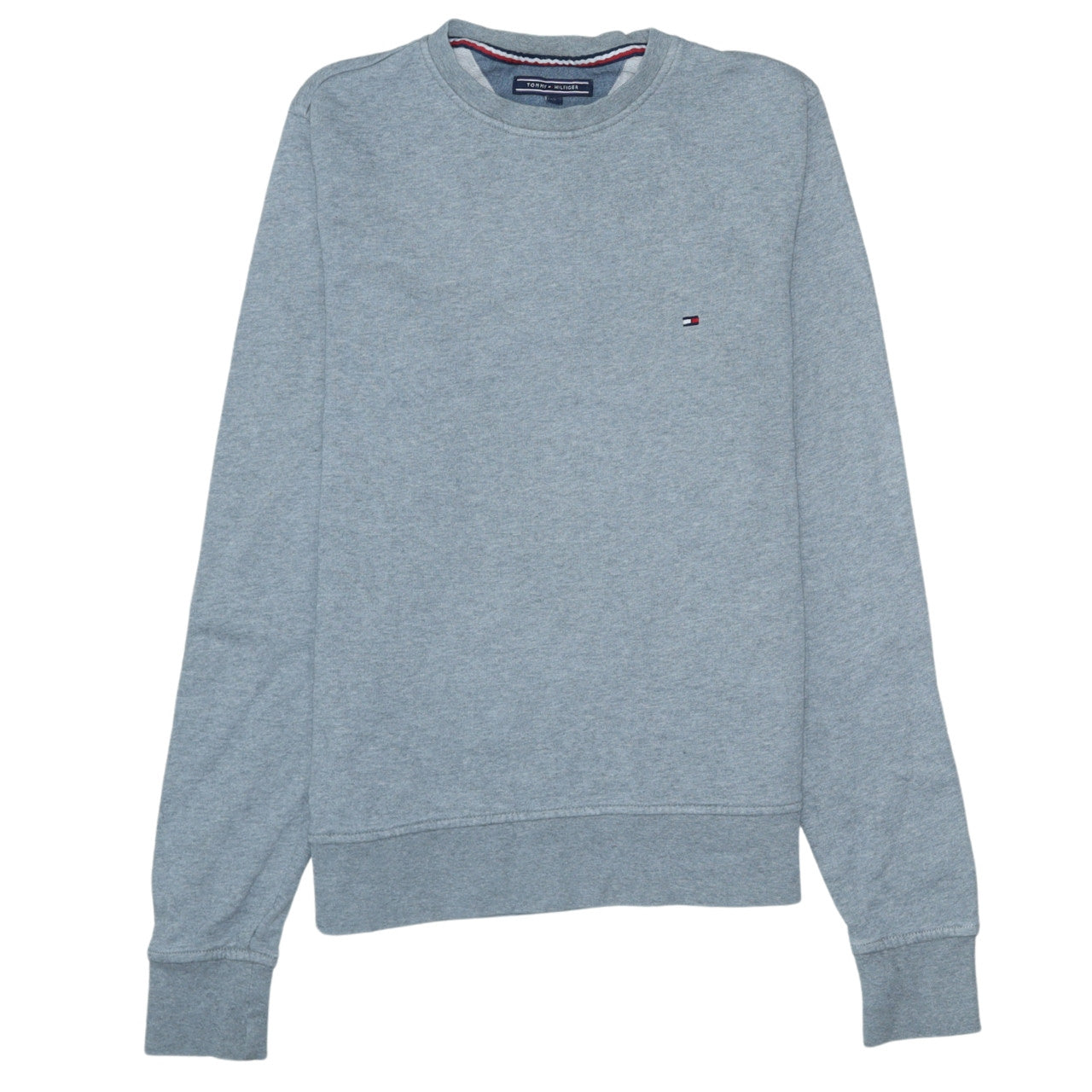 Tommy Hilfiger Men's Grey Small Crew Neck Pullover Sweatshirt
