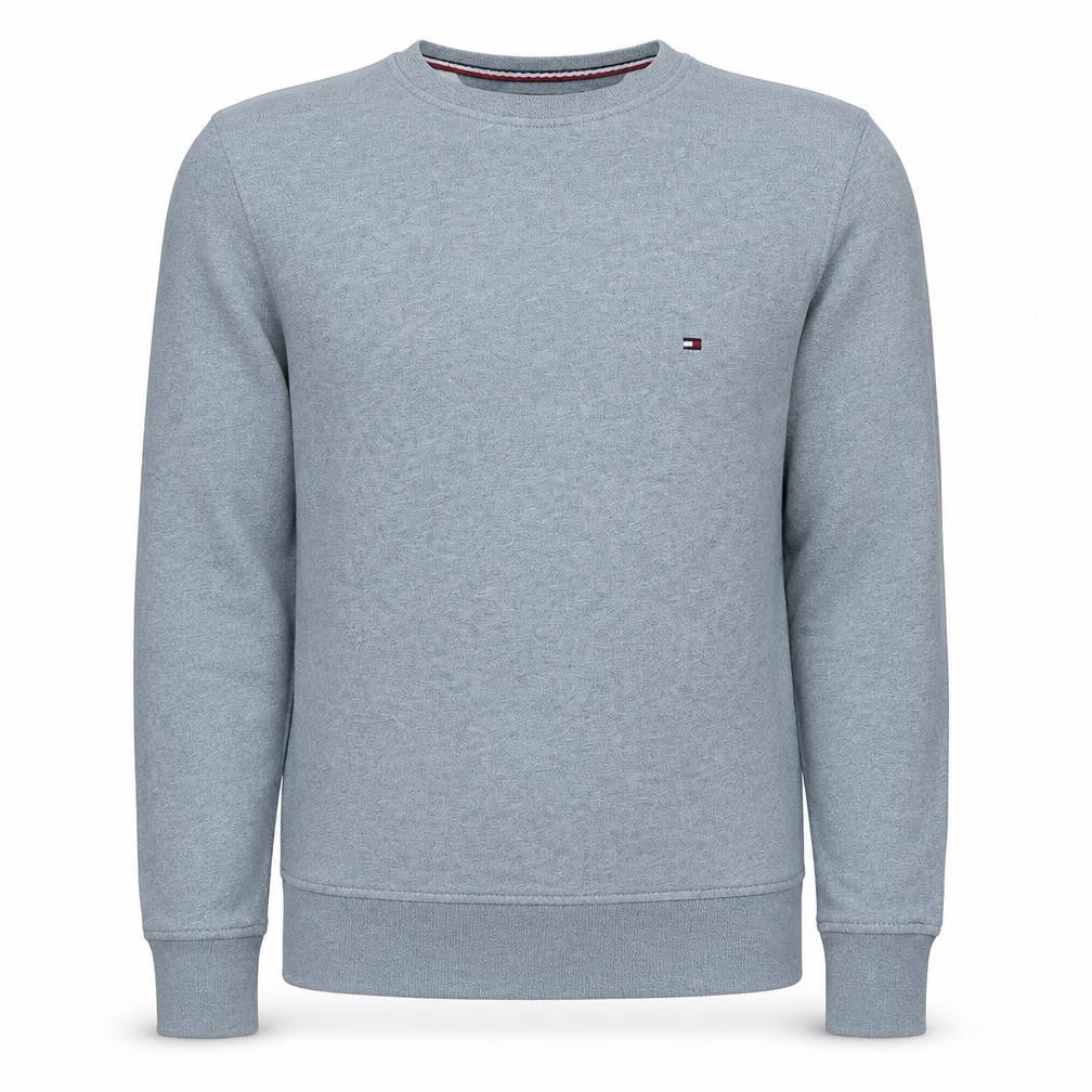 Tommy Hilfiger Men's Grey Small Crew Neck Pullover Sweatshirt