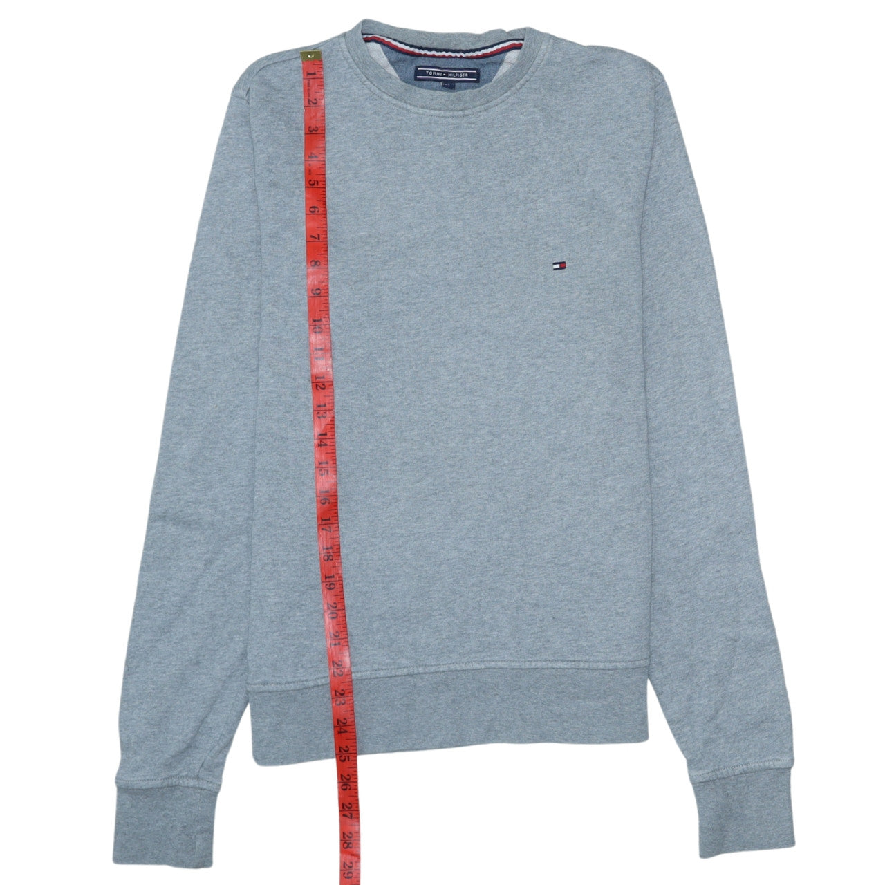 Tommy Hilfiger Men's Grey Small Crew Neck Pullover Sweatshirt