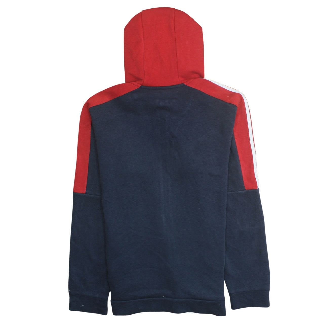 Adidas Mens Navy Red Full Zip Hoodie Medium Hooded Sweatshirt