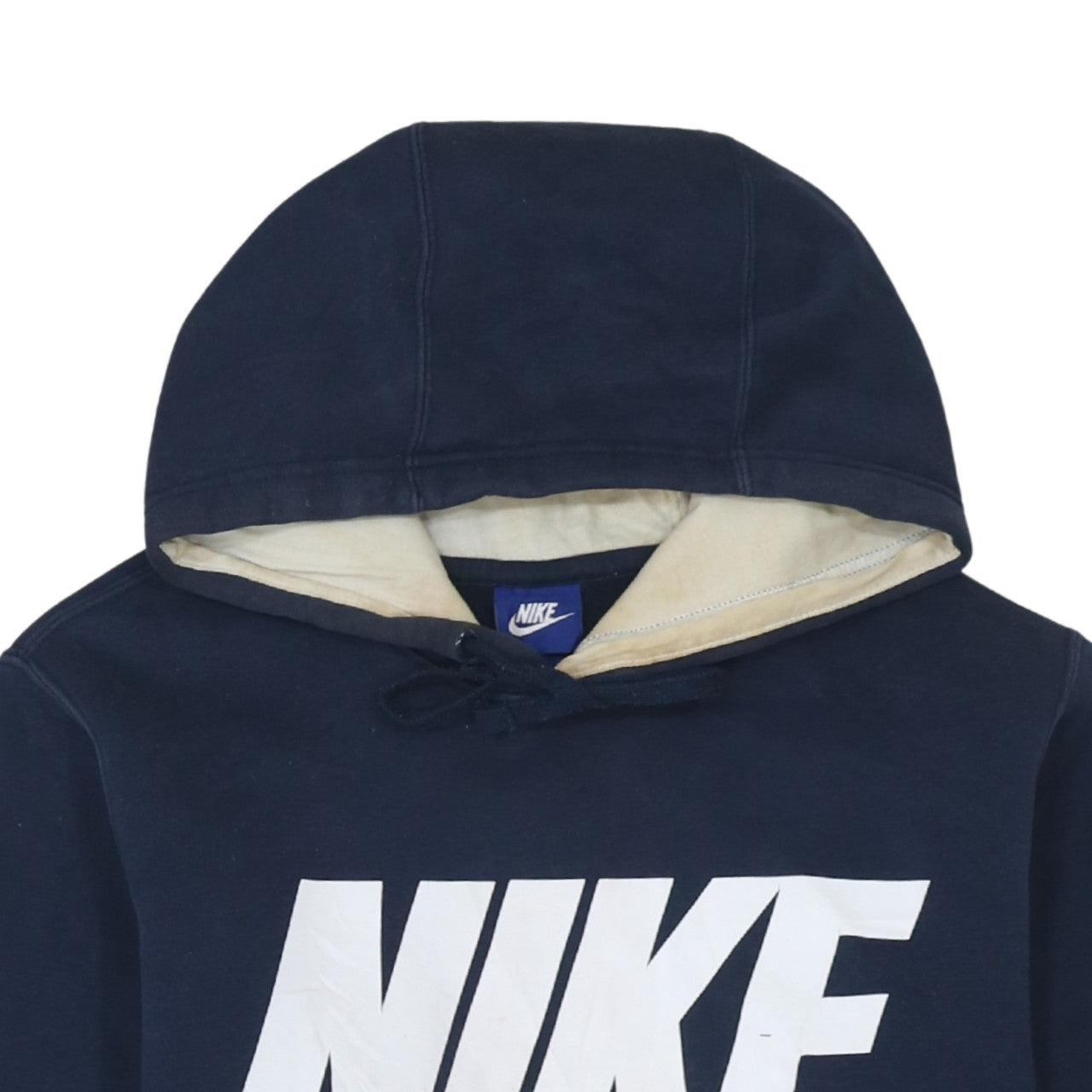 Nike Men's Blue Pullover Hoodie Size S Logo Fleece Sweatshirt