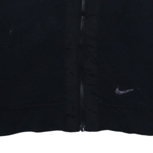 Nike Men's Black Full Zip Hoodie Size M Cotton Blend