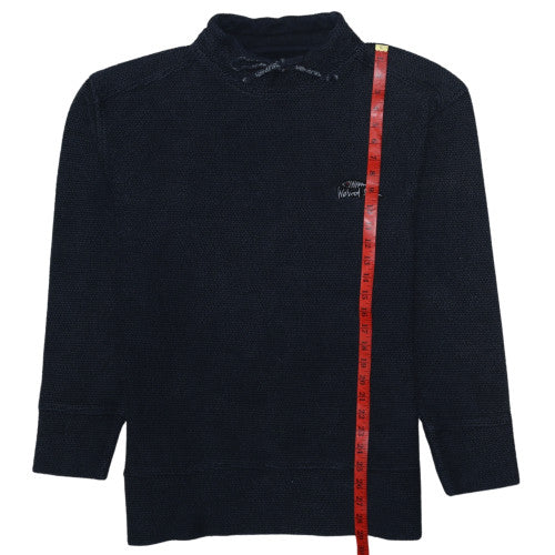 Weird Fish Mens Blue Cotton Blend Pullover Sweatshirt Size L