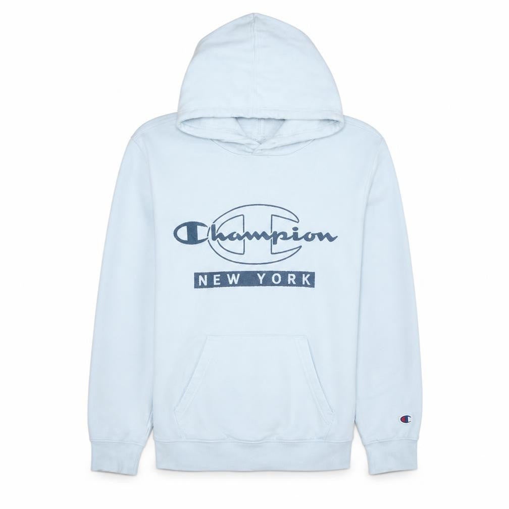 Champion Men’s White Pullover Hoodie XS Fleece Graphic Print