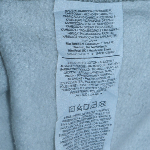 Nike Men's Grey Crew Neck Fleece Sweatshirt L Regular Fit