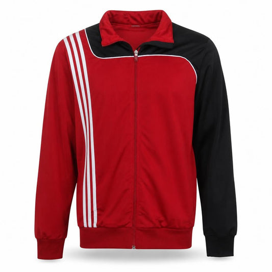 Adidas Men's Red Full Zip Track Sweatshirt Size M