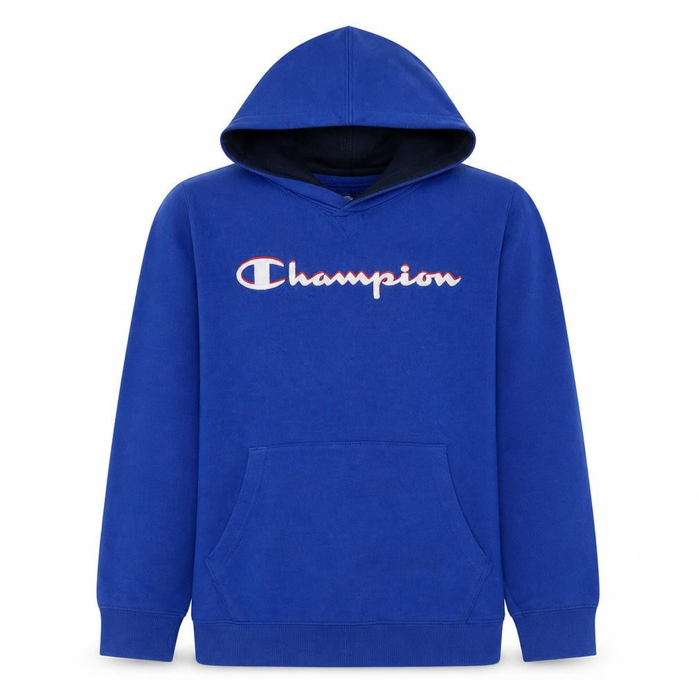 Champion Boys Blue Pullover Hoodie XL 13-14 Years Cotton Blend Sweatshirt