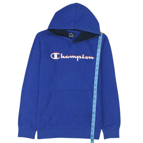Champion Boys Blue Pullover Hoodie XL 13-14 Years Cotton Blend Sweatshirt