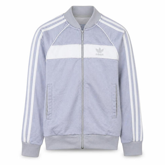 Adidas Men's Grey Full Zip Logo Sweatshirt Size S